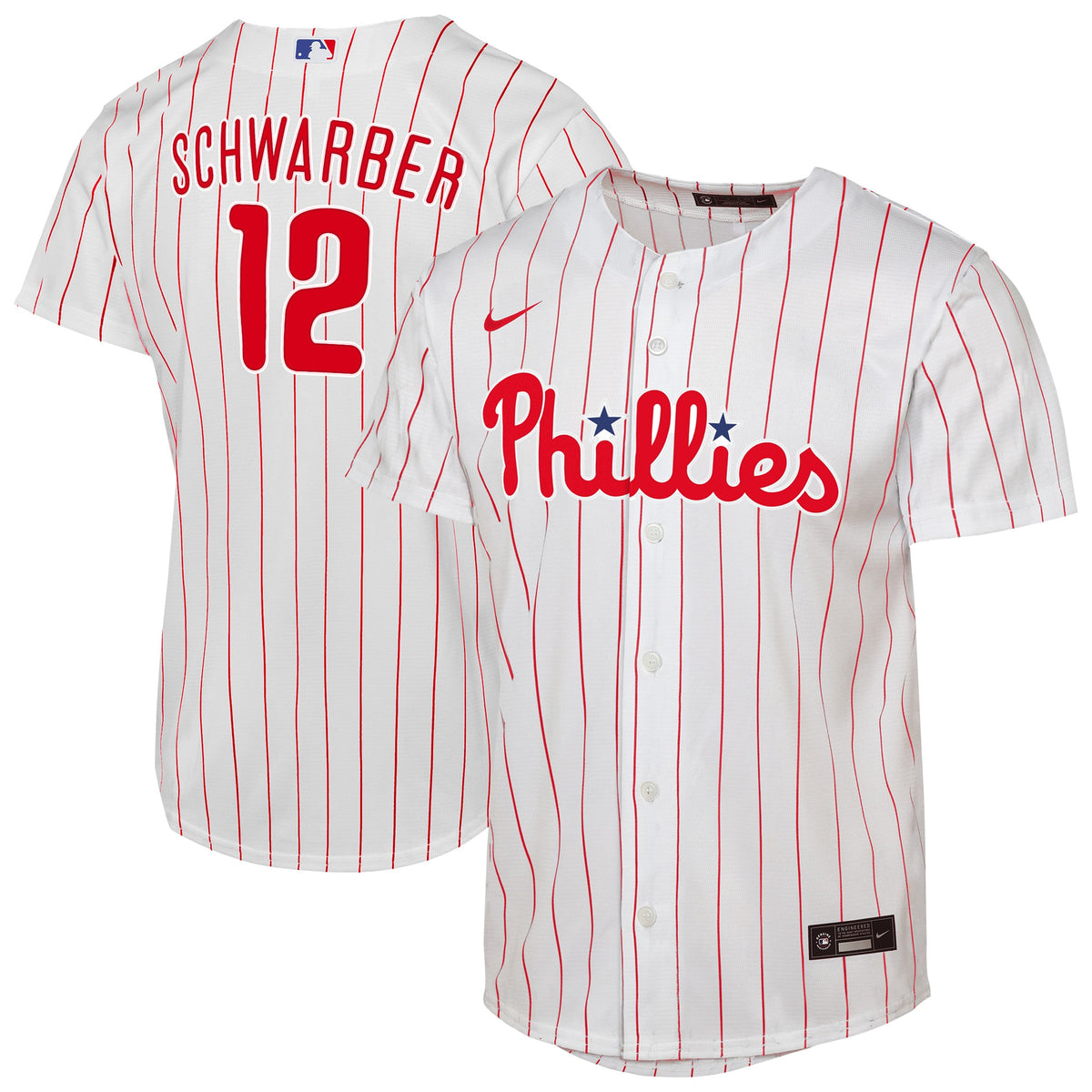 Youth Philadelphia Phillies Kyle Schwarber Nike White Replica Jersey