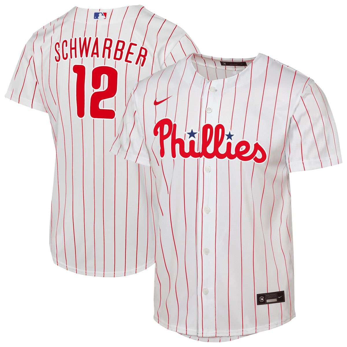 Youth Philadelphia Phillies Kyle Schwarber Nike White Replica Jersey
