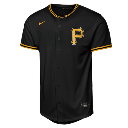 Youth Pittsburgh Pirates Konnor Griffin Nike Black Alternate Replica Jersey
