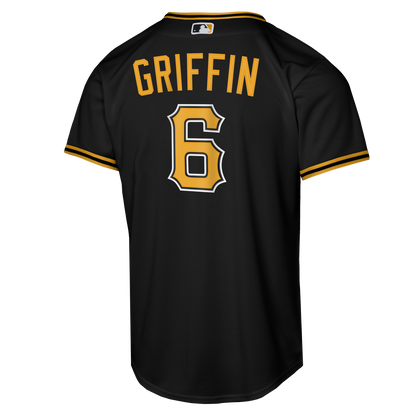 Youth Pittsburgh Pirates Konnor Griffin Nike Black Alternate Replica Jersey