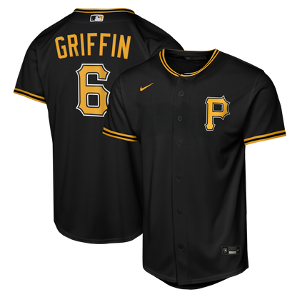 Youth Pittsburgh Pirates Konnor Griffin Nike Black Alternate Replica Jersey