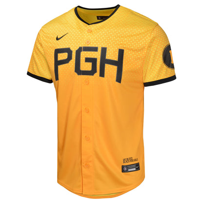 Youth Pittsburgh Pirates Nike Gold City Connect Limited Jersey