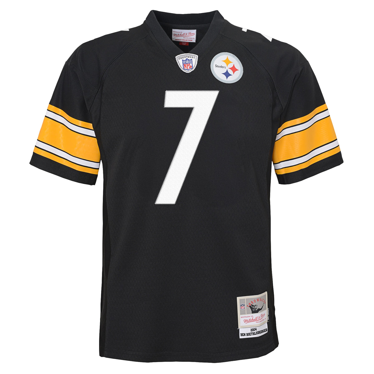 Youth Pittsburgh Steelers Ben Roethlisberger Mitchell & Ness Black 2004 Legacy Replica Jersey