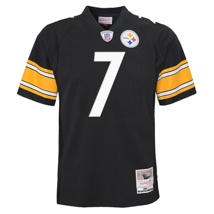 Youth Pittsburgh Steelers Ben Roethlisberger Mitchell & Ness Black 2004 Legacy Replica Jersey