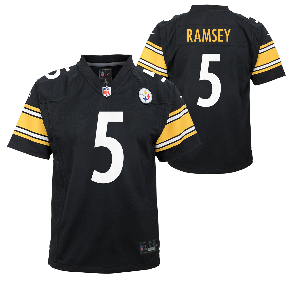 Youth Pittsburgh Steelers Jalen Ramsey Nike Black Team Game Jersey