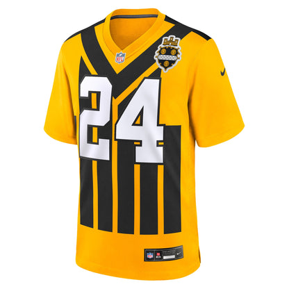 Youth Pittsburgh Steelers Joey Porter Jr. Nike Gold Alternate 1933 Throwback Game Jersey