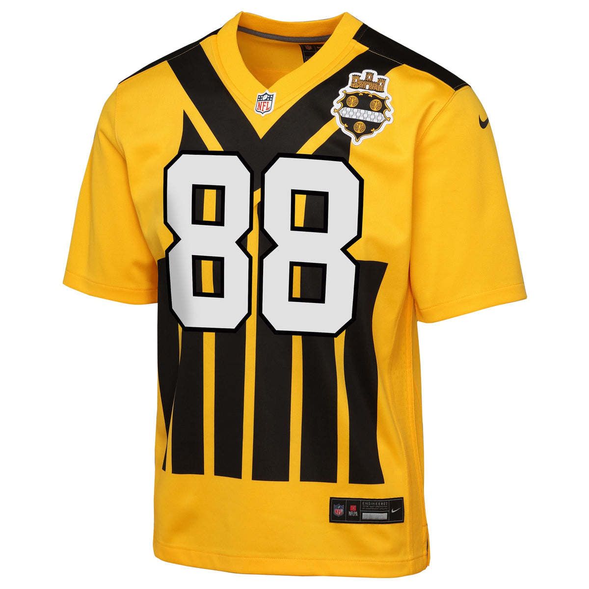 Youth Pittsburgh Steelers Pat Freiermuth Nike Gold Alternate 1933 Throwback Game Jersey