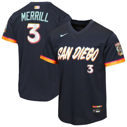 Youth San Diego Padres Jackson Merrill Nike Obsidian 2026 City Connect Stadium Jersey