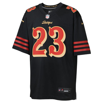 Youth San Francisco 49ers Christian McCaffrey Nike Black 2025 Rivalries Collection Game Jersey