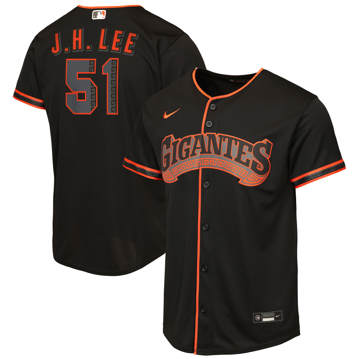 Youth San Francisco Giants Jung Hoo Lee Nike Black Alternate 2 Replica Jersey