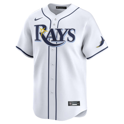 Youth Tampa Bay Rays Junior Caminero Nike White Home Limited Player Jersey