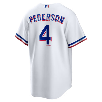 Youth Texas Rangers Joc Pederson Nike White Home Replica Jersey