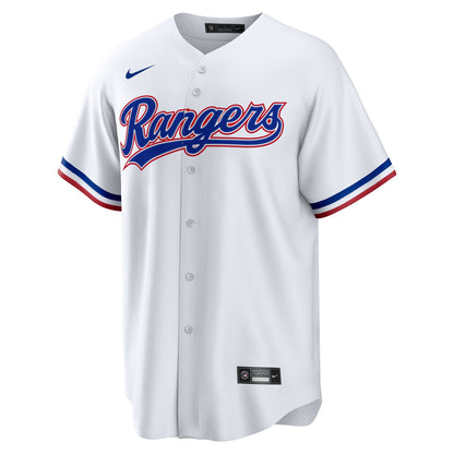 Youth Texas Rangers Wyatt Langford Nike White Home Replica Jersey