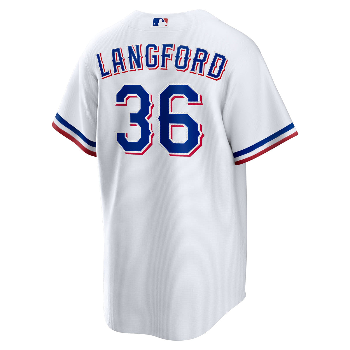Youth Texas Rangers Wyatt Langford Nike White Home Replica Jersey