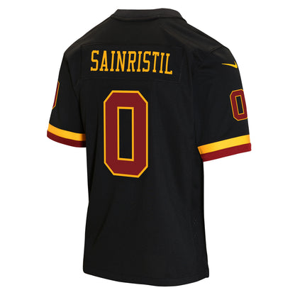 Youth Washington Commanders Mike Sainristil Nike Black Hail Raiser Alternate Game Jersey