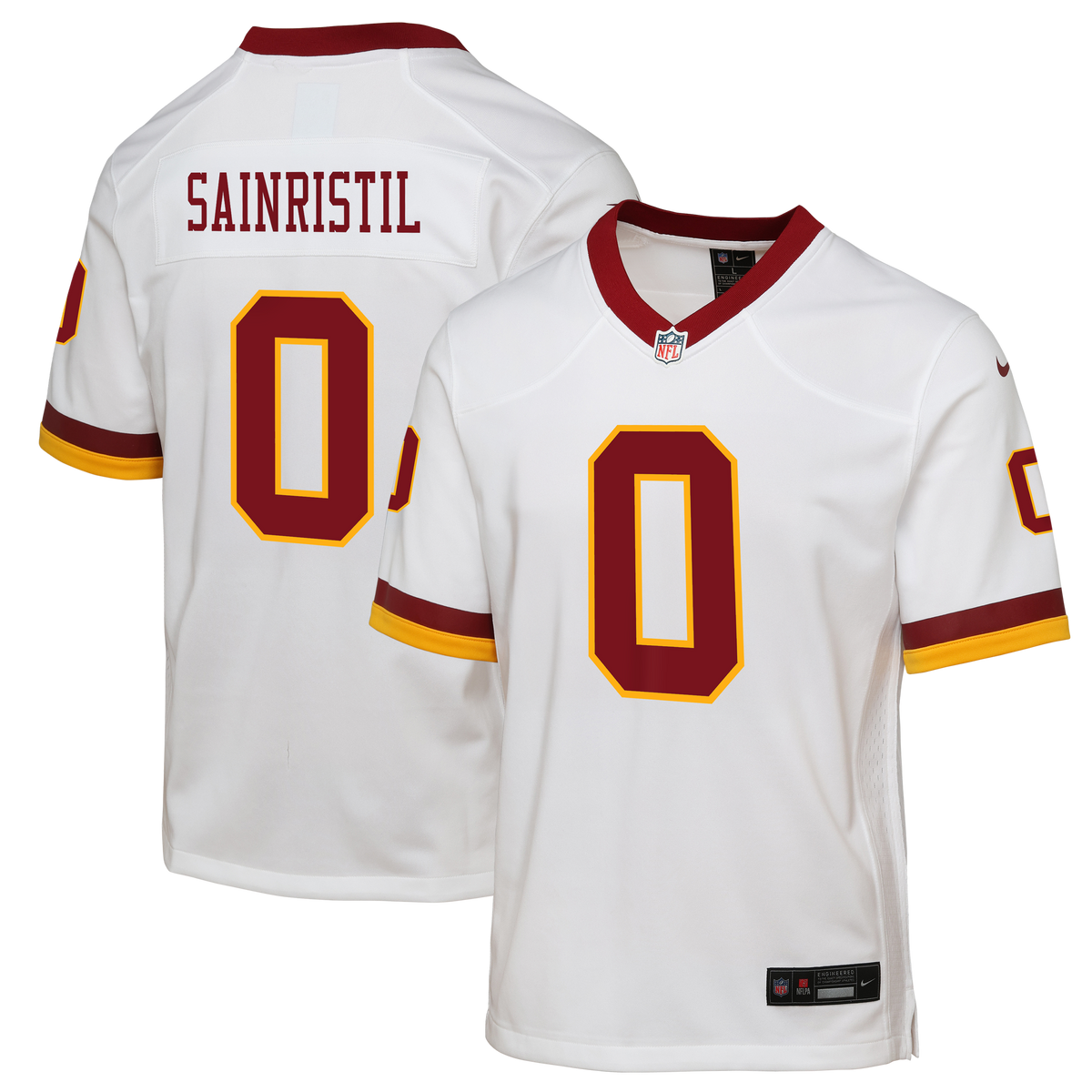 Youth Washington Commanders Mike Sainristil Nike White Alternate 2 Game Jersey