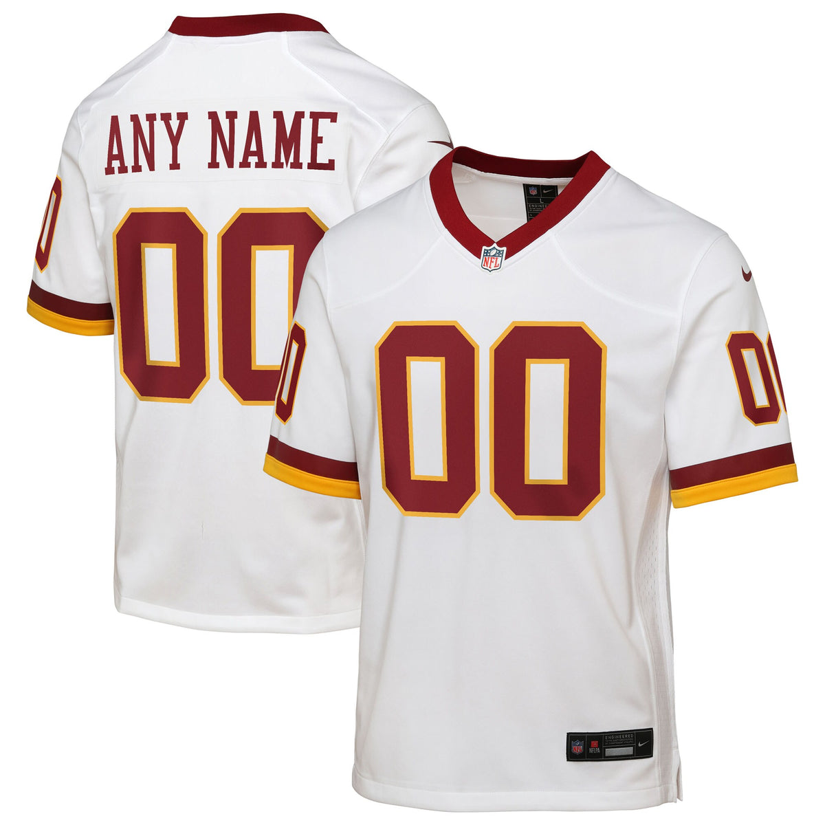 Youth Washington Commanders Nike White Game Super Bowl Era Custom Jersey