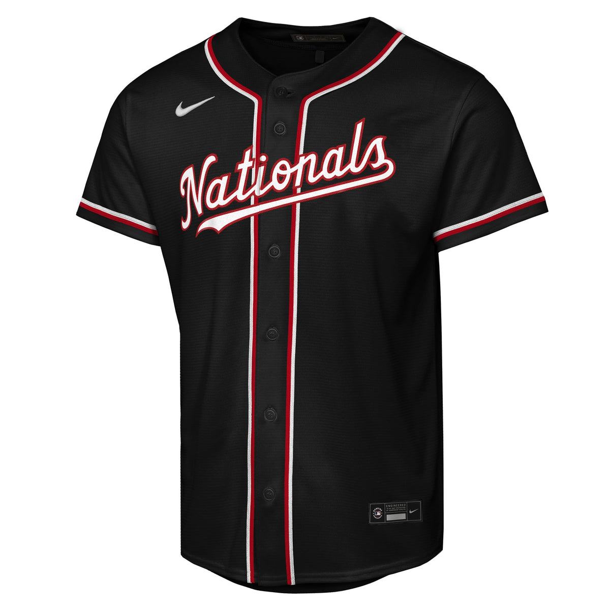 Youth Washington Nationals James Wood Nike Black Fashion Replica Player Jersey