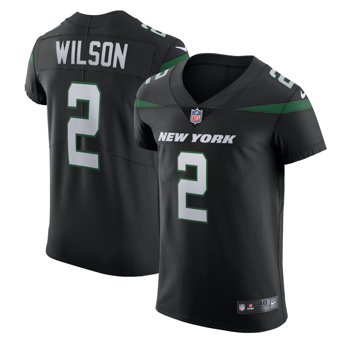 Zach Wilson New York Jets Nike Vapor Elite Jersey Stealth Black