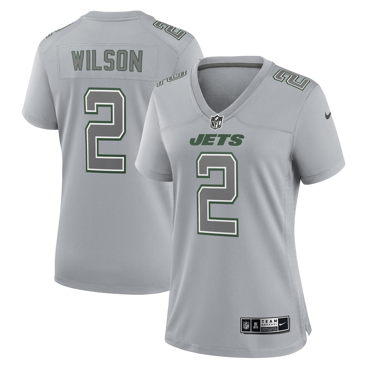 Zach Wilson New York Jets Nike Women's Atmosphere Fashion Game Jersey Gray