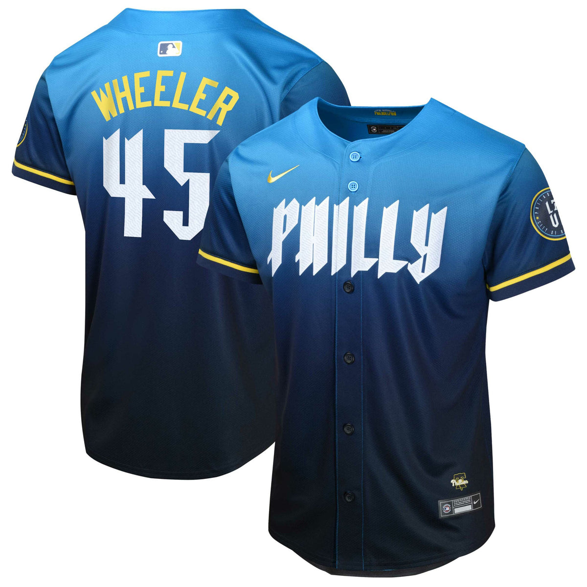 Zack Wheeler Philadelphia Phillies Nike Youth 2024 City Connect Limited Player Jersey Blue