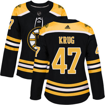 Adidas Boston Bruins 47 Torey Krug Black Home Authentic Womens Stitched Nhl Jersey