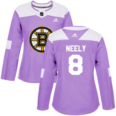 Adidas Boston Bruins 8 Cam Neely Purple Authentic Fights Cancer Womens Stitched Nhl Jersey