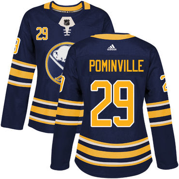 Adidas Buffalo Sabres 29 Jason Pominville Navy Blue Home Authentic Womens Stitched Nhl Jersey