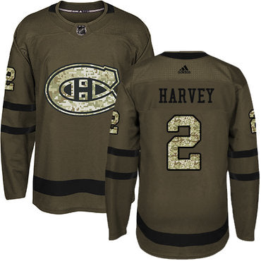 Adidas Canadiens 2 Doug Harvey Green Salute To Service Stitched Nhl Jersey