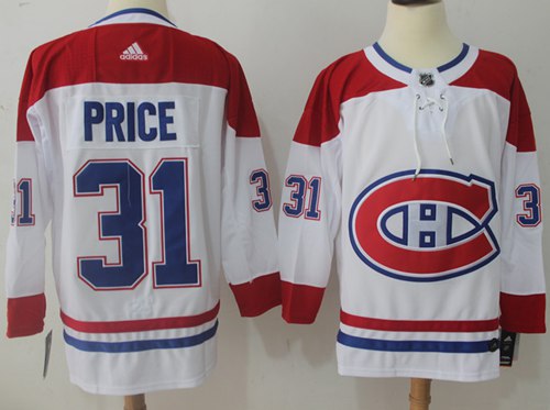 Adidas Canadiens 31 Carey Price White Road Authentic Stitched Nhl Jersey