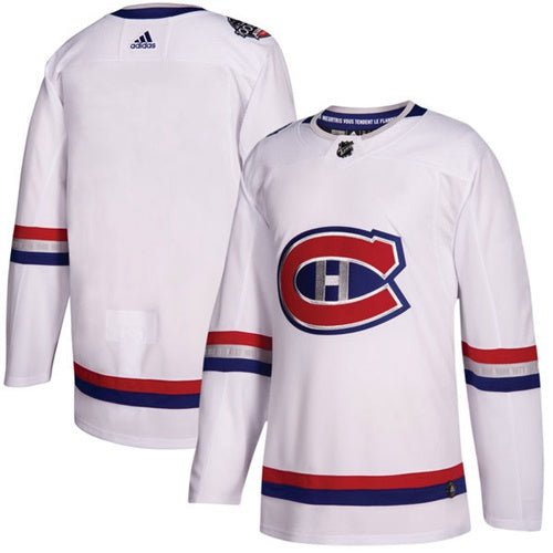 Adidas Canadiens Blank White Authentic 2017 100 Classic Stitched Nhl Jersey