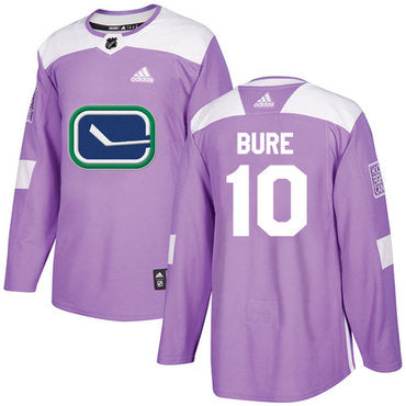 Adidas Canucks 10 Pavel Bure Purple Authentic Fights Cancer Stitched Nhl Jersey