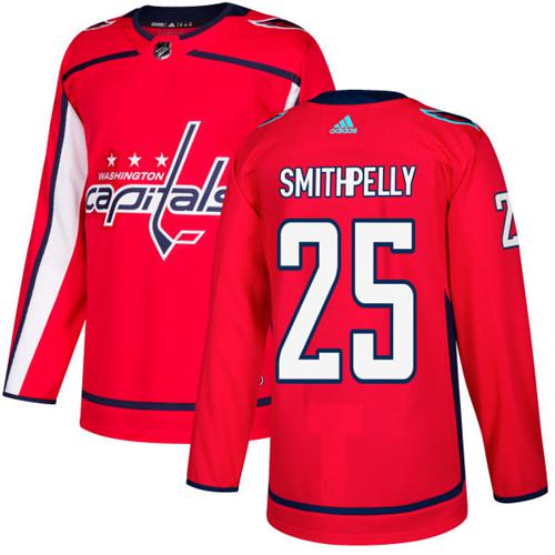 Adidas Capitals 25 Devante Smith pelly Red Home Authentic Stitched Nhl Jersey
