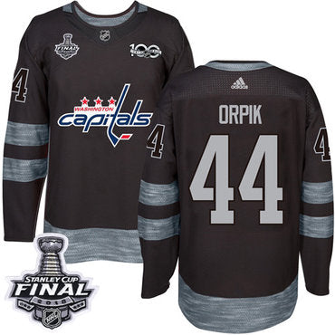 Adidas Capitals 44 Brooks Orpik Black 1917 2017 100th Anniversary 2018 Stanley Cup Final Stitched Nhl Jersey