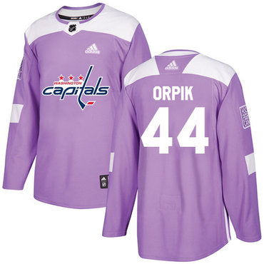 Adidas Capitals 44 Brooks Orpik Purple Authentic Fights Cancer Stitched Nhl Jersey