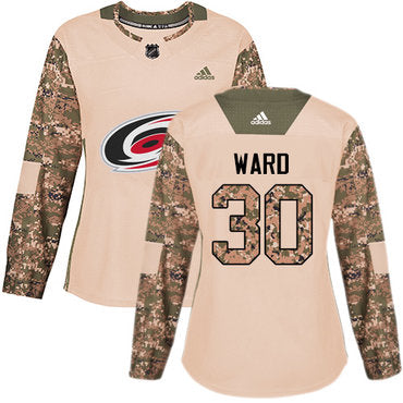 Adidas Carolina Hurricanes 30 Cam Ward Camo Authentic 2017 Veterans Day Womens Stitched Nhl Jersey