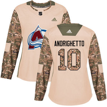 Adidas Colorado Avalanche 10 Sven Andrighetto Camo Authentic 2017 Veterans Day Womens Stitched Nhl Jersey
