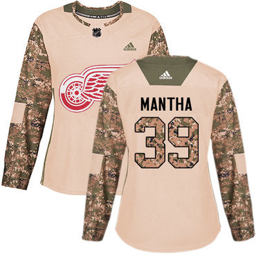Adidas Detroit Red Wings 39 Anthony Mantha Camo Authentic 2017 Veterans Day Womens Stitched Nhl Jersey