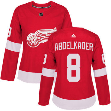 Adidas Detroit Red Wings 8 Justin Abdelkader Red Home Authentic Womens Stitched Nhl Jersey