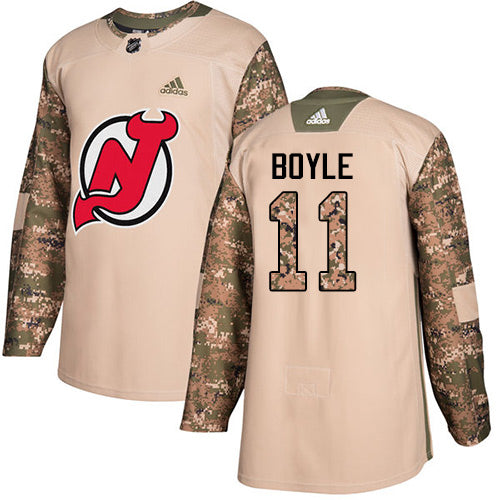 Adidas Devils 11 Brian Boyle Camo Authentic 2017 Veterans Day Stitched Nhl Jersey