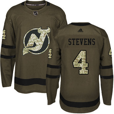 Adidas Devils 4 Scott Stevens Green Salute To Service Stitched Nhl Jersey