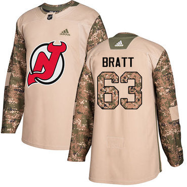 Adidas Devils 63 Jesper Bratt Camo Authentic 2017 Veterans Day Stitched Nhl Jersey