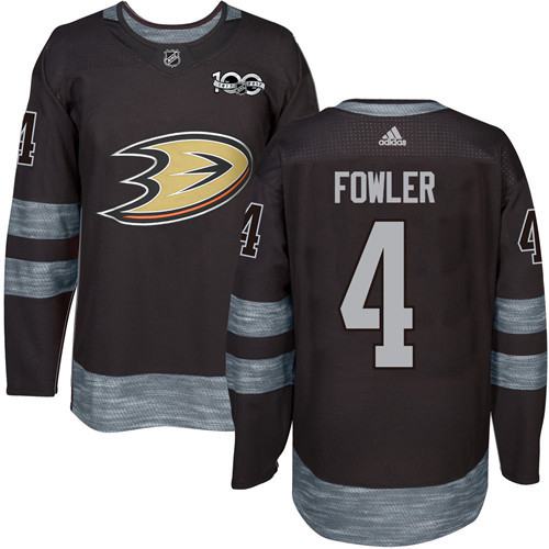 Adidas Ducks 4 Cam Fowler Black 1917 2017 100th Anniversary Stitched Nhl Jersey