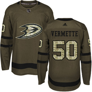 Adidas Ducks 50 Antoine Vermette Green Salute To Service Stitched Nhl Jersey
