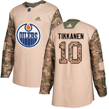 Adidas Edmonton Oilers 10 Esa Tikkanen Camo Authentic 2017 Veterans Day Stitched Nhl Jersey