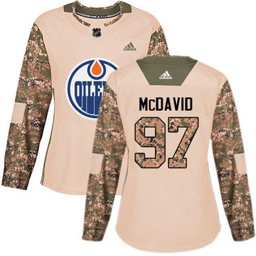 Adidas Edmonton Oilers 97 Connor Mcdavid Camo Authentic 2017 Veterans Day Womens Stitched Nhl Jersey