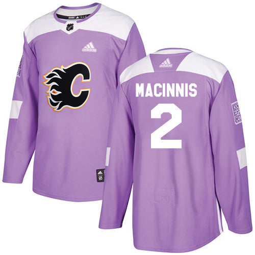 Adidas Flames 2 Al Macinnis Purple Authentic Fights Cancer Stitched Nhl Jersey