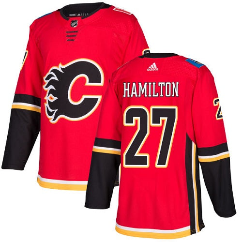 Adidas Flames 27 Dougie Hamilton Red Home Authentic Stitched Nhl Jersey