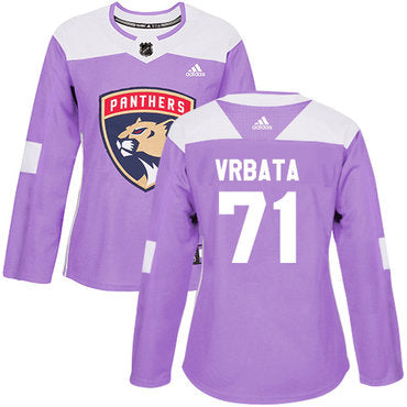 Adidas Florida Panthers 71 Radim Vrbata Purple Authentic Fights Cancer Womens Stitched Nhl Jersey