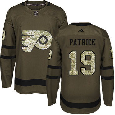 Adidas Flyers 19 Nolan Patrick Green Salute To Service Stitched Nhl Jersey
